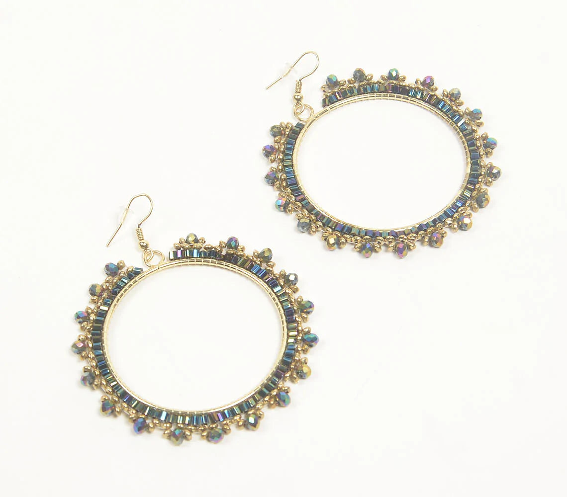 Beaded Hoop Earrings