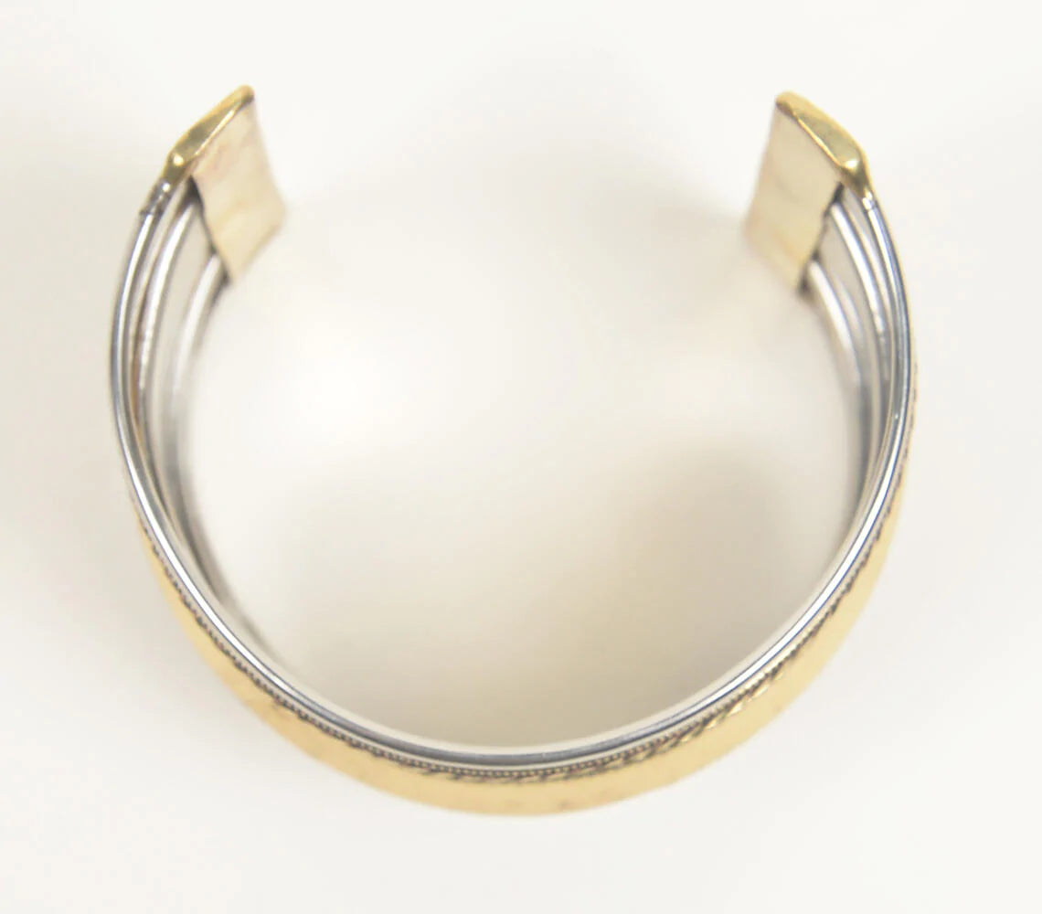 Dual-Tone Iron Cuff Bracelet