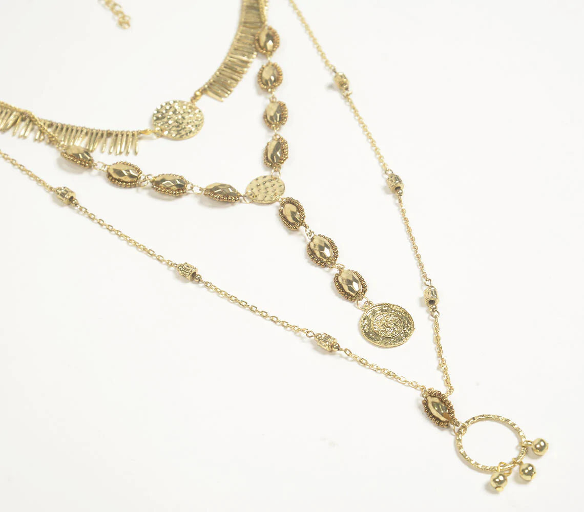 Handcrafted Boho-chic Layered Iron Necklace