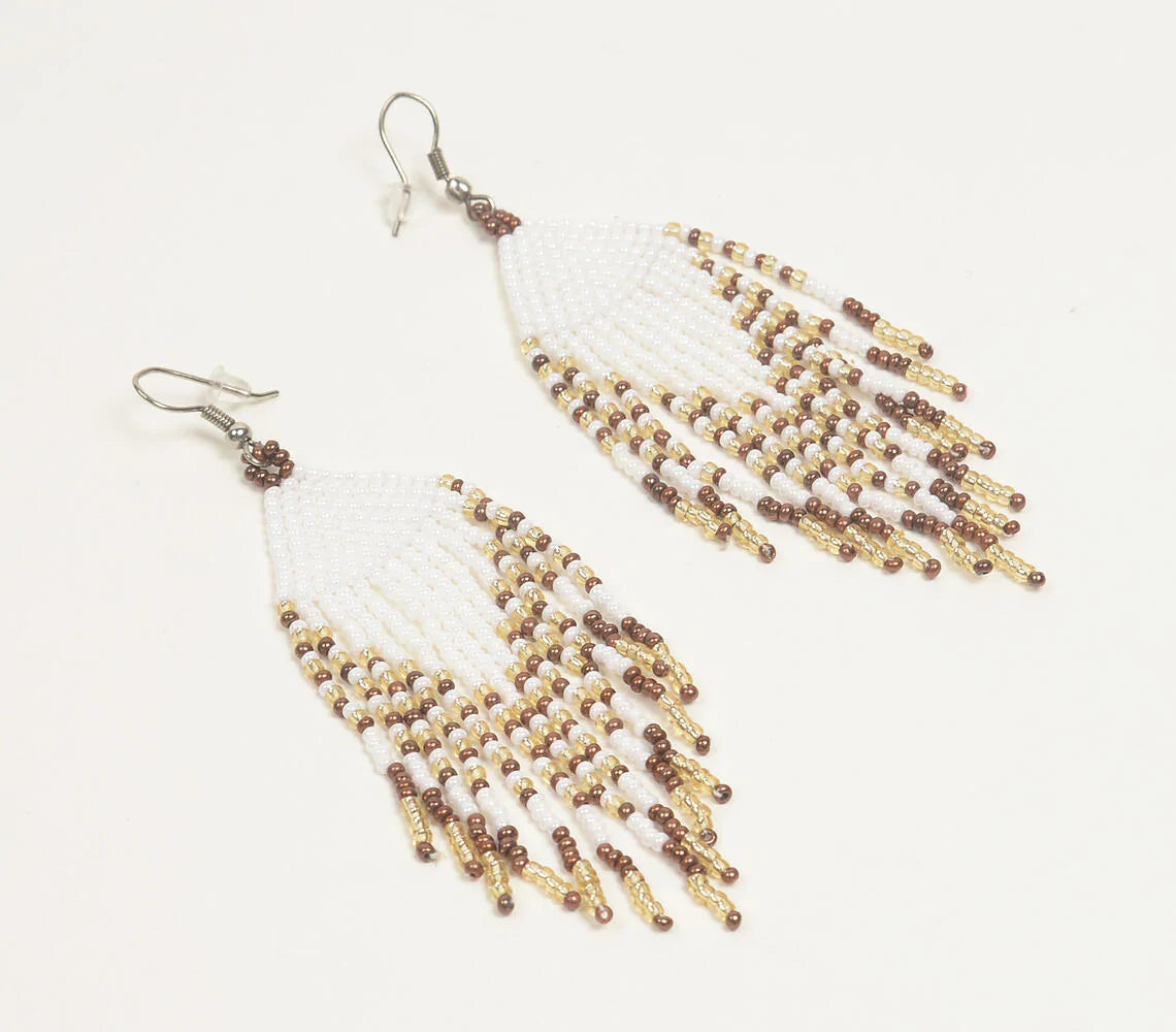 Glass Beaded Clustered Earrings