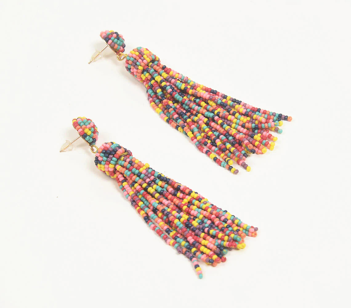 Beaded Retro Drop earrings