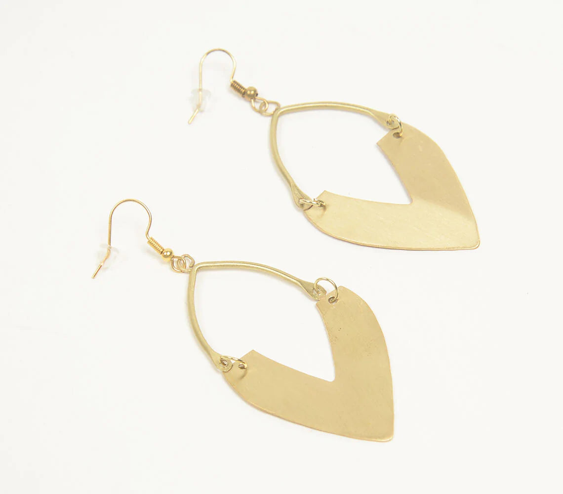 Handmade Brass Dangle Earrings