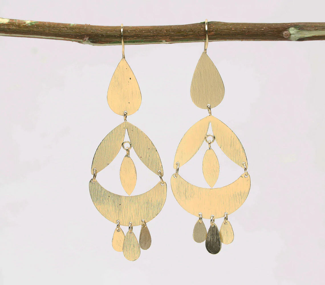 Drops of Brass Dangle Earrings