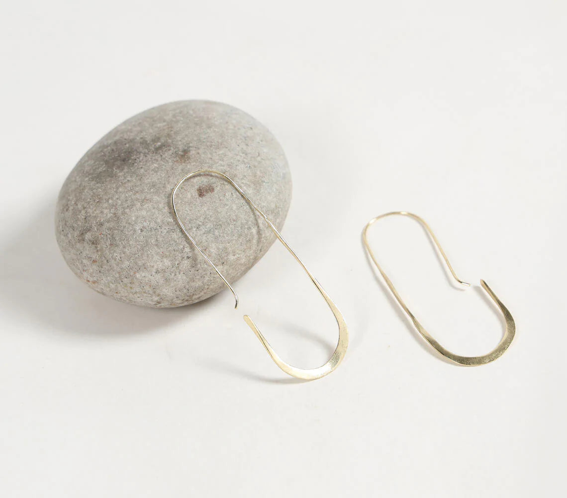 Minimal U-shaped Brass Earrings