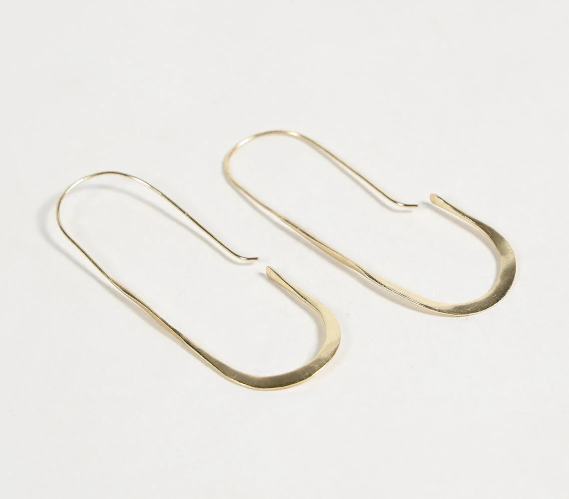 Minimal U-shaped Brass Earrings