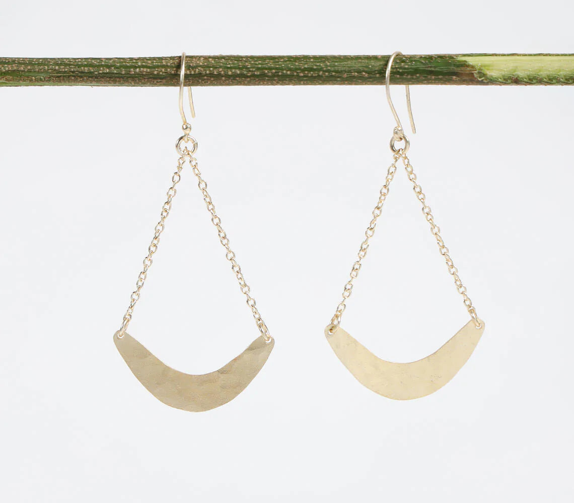 Handmade Brass Cradle Earrings
