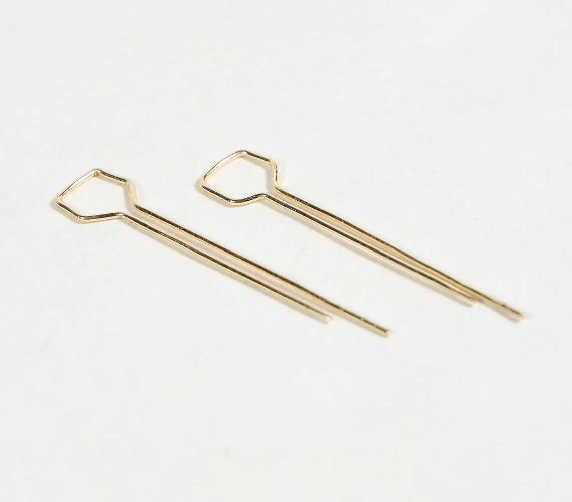 Handmade Minimalistic Brass Earrings