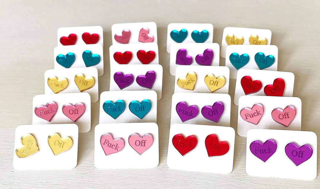Heart Acrylic Earrings