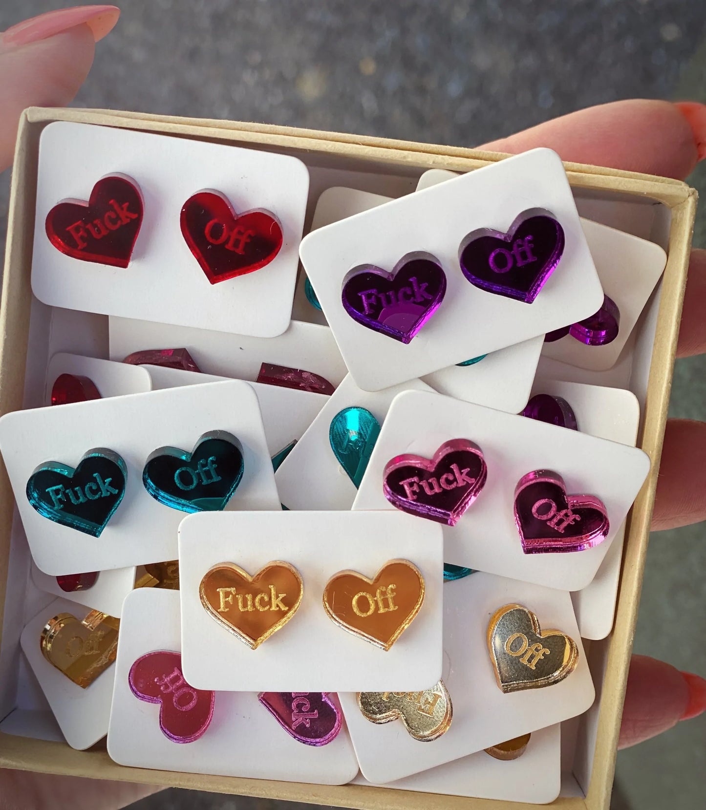 Heart Acrylic Earrings