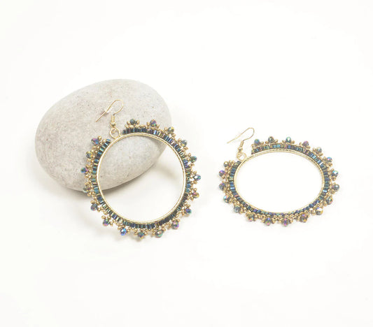 Beaded Hoop Earrings