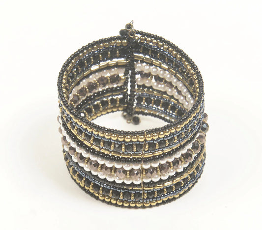 Beaded Monochrome Stacked Bracelet