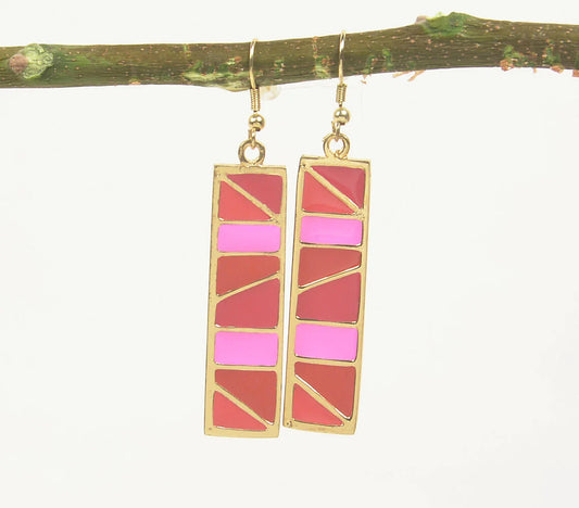 Geometric Slabs Dangle Earrings