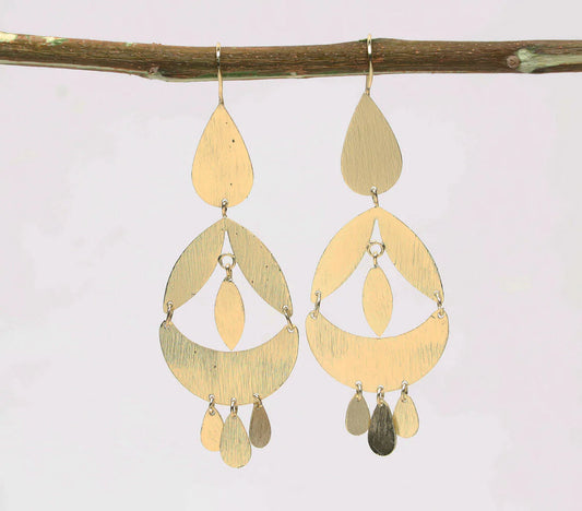 Drops of Brass Dangle Earrings