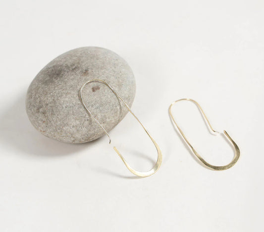 Minimal U-shaped Brass Earrings